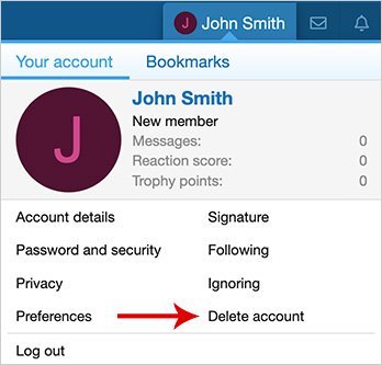 Delete account link in visitor account menu.jpg
